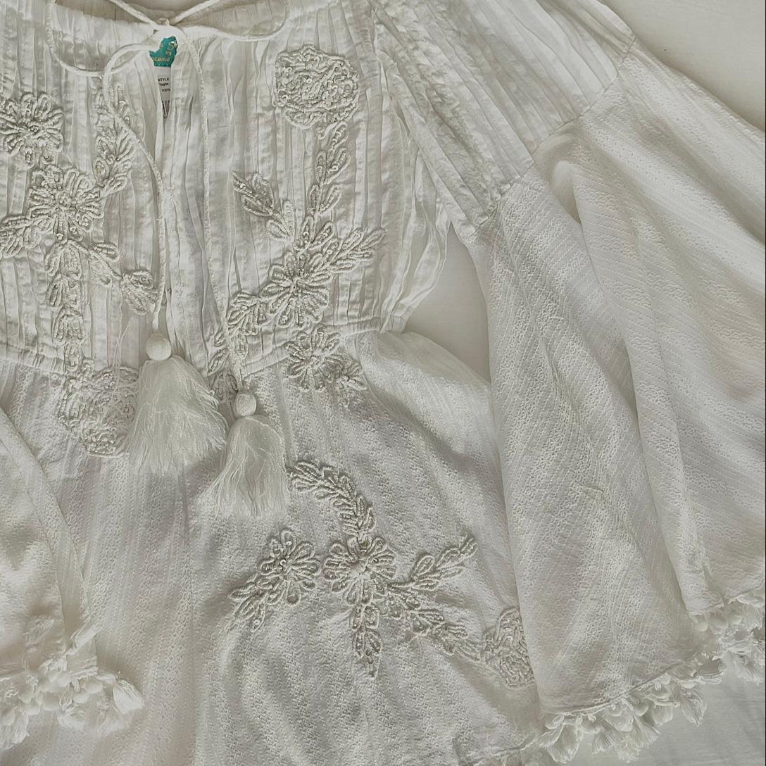 White Off-Shoulder Playsuit