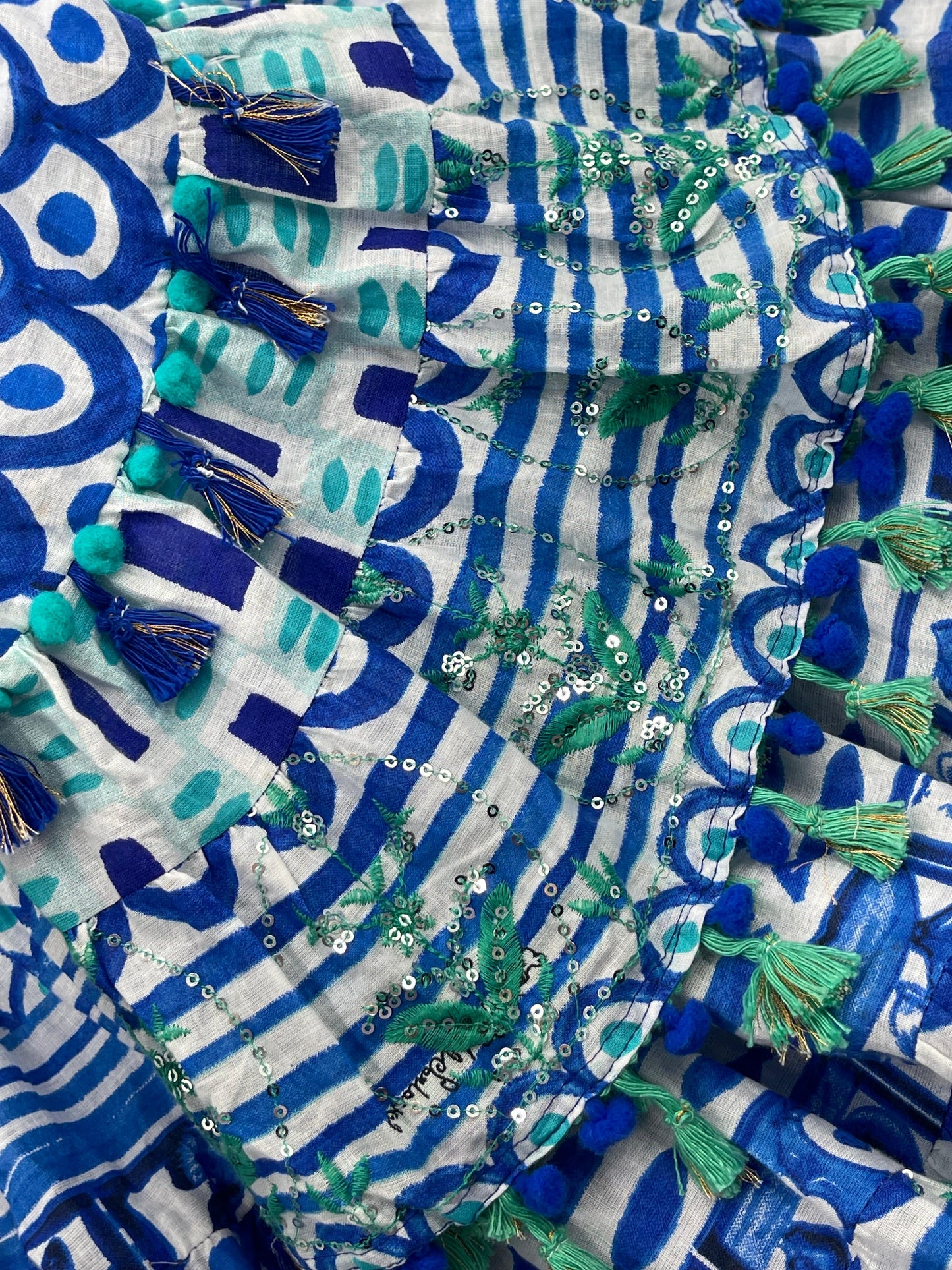 Mediterranean Boho Mini Dress