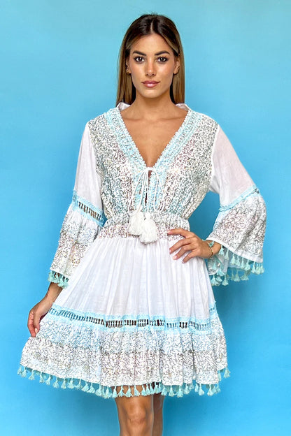 Boho Sequin Mini Dress