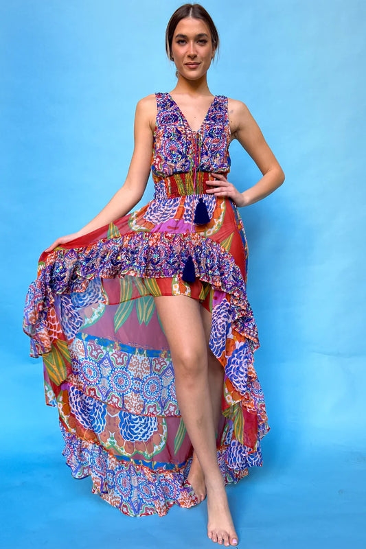 Long dress with open back