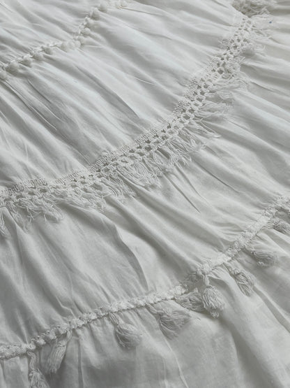 White Smocked Maxi Dress