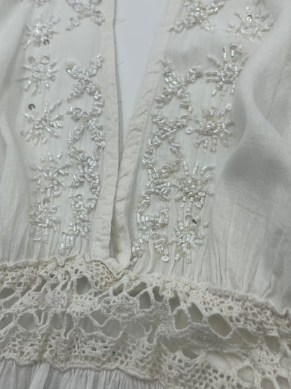 White Halter Maxi Dress