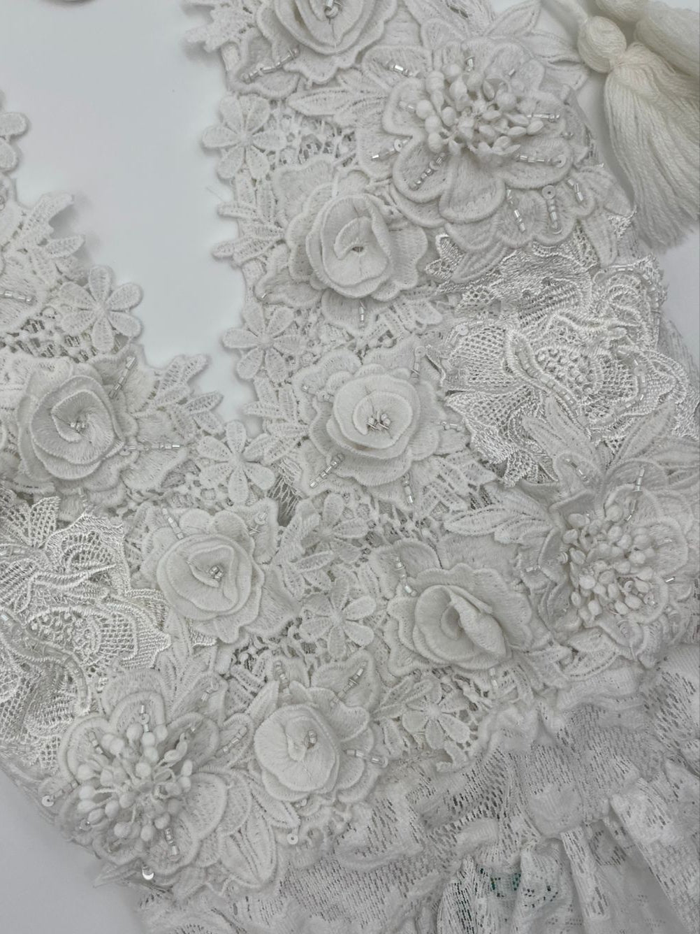 White Lace Halter Maxi Dress