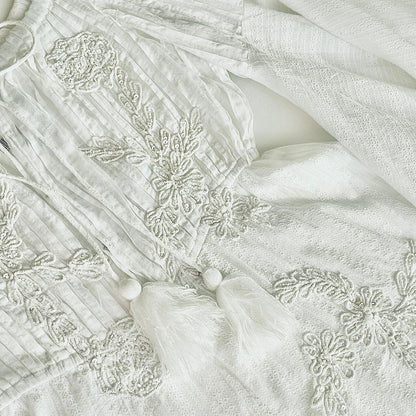 White Off-Shoulder Playsuit