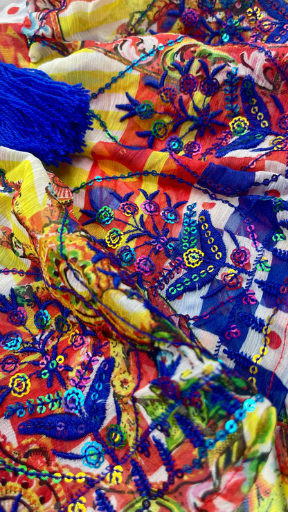 Mediterranean High Low Maxi Dress