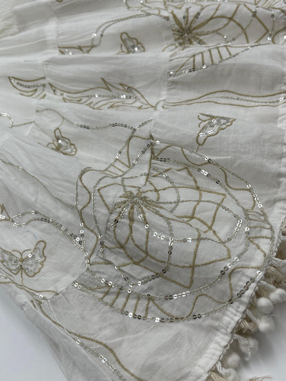 White Embroidered Boho Mini Dress