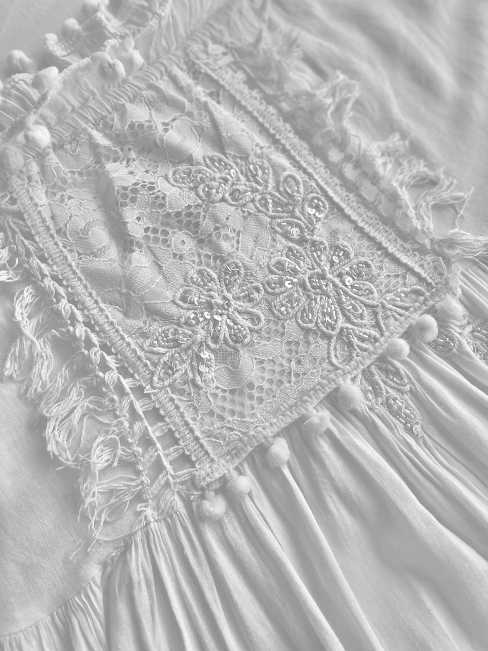 White Bardot Off-Shoulder Mini Dress