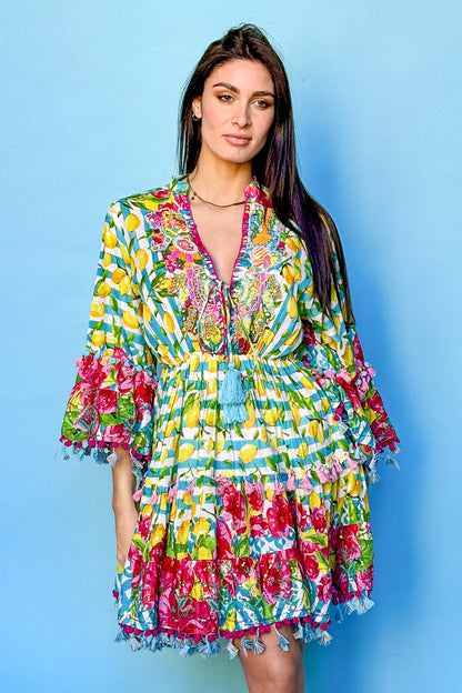 Floral Tiered Mini Dress